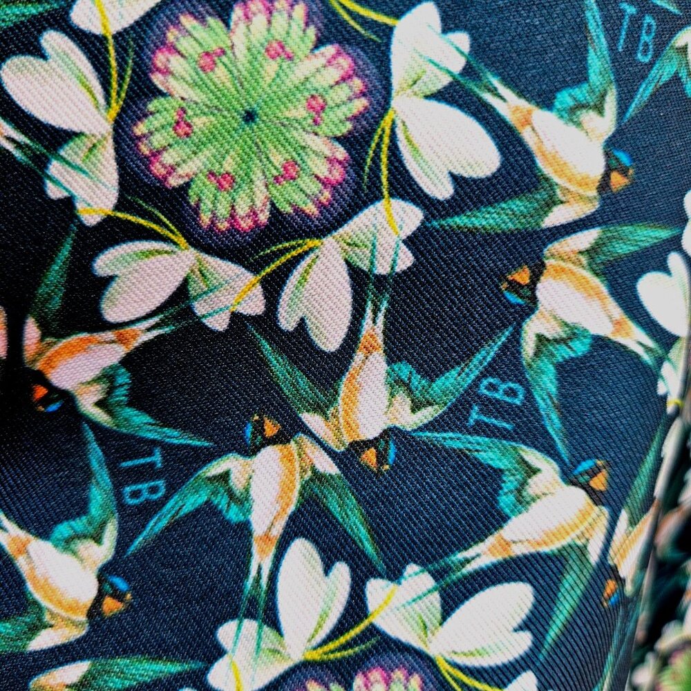 Ted Baker London Sainte Geo Bird Bow Fit & Flare Dress Size 0 - Picture 2 of 16